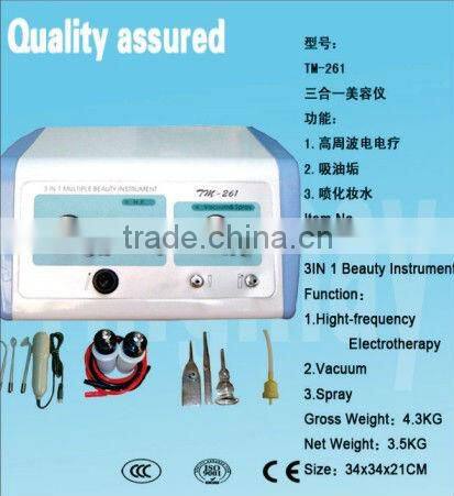 3in1 high frequency vacuum and spray facial cleaning machine