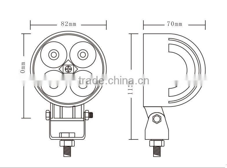 High Quality 12 watt 4 inch Working led lights 12v offroad auto 12w led working light for car