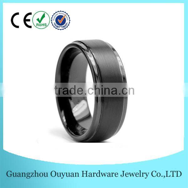 New Mens Black Tungsten Ring