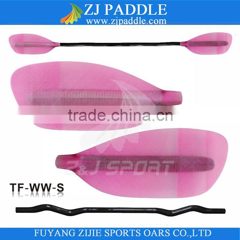 PVC Foam Pink Transparent Fiberglass whitewater Paddle
