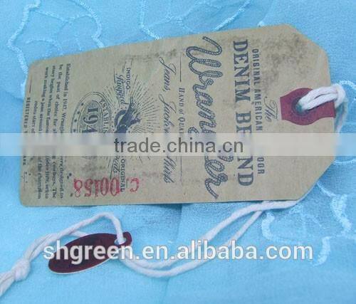 perfect handfeeling embossed logo hangtag