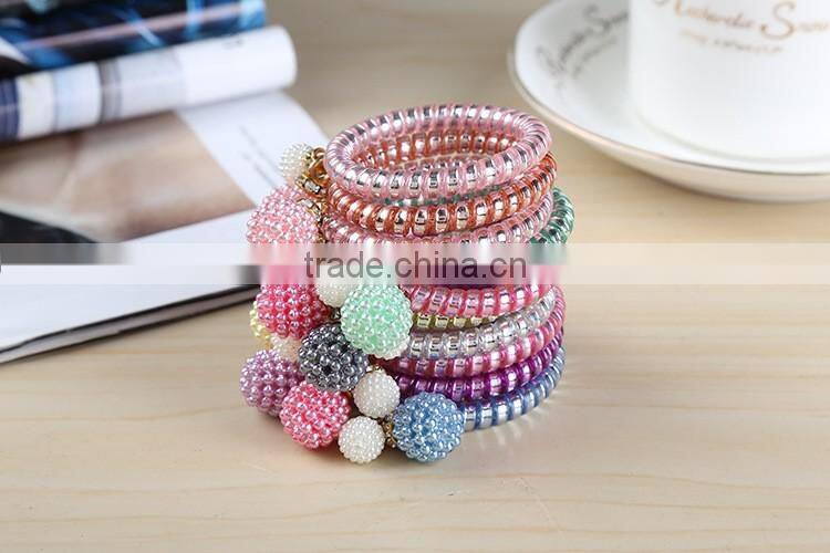 New style fine elastic hair band with ball