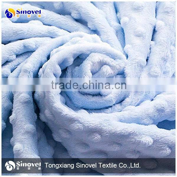 2014 Knitting Warm Minky Dot Microfiber Velour Travel Blanket