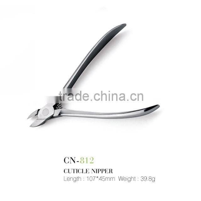 Durable stainless steel mirrored cuticle nipper