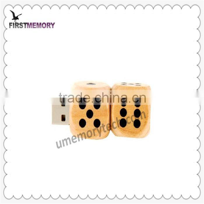 bulk items New Natural Dice blocks shape 1gb thumb drive