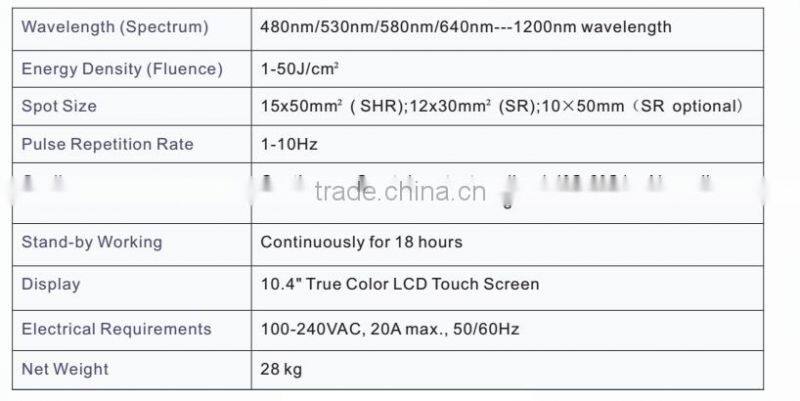 Professional Design Painless IPL SHR Hair Removal Beauty Equipment