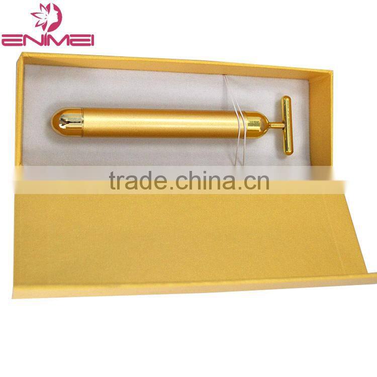 LED 24K Gold-plating Energy Beauty Bar gold massage bar of facial massager