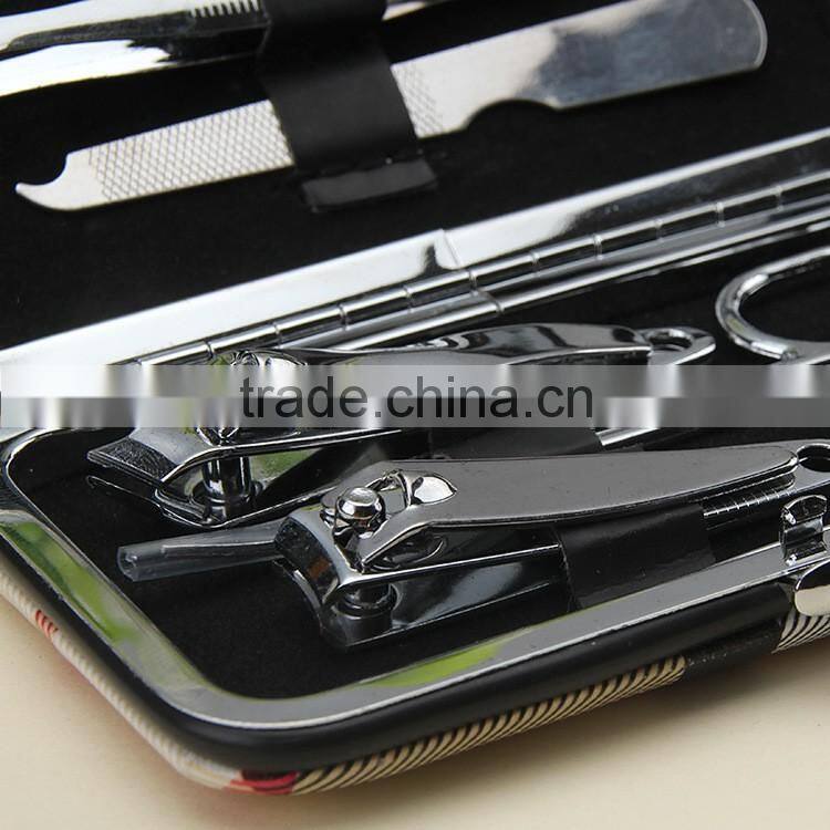 Bonvatt 6pcs manicure set WITH ALUMINUM PU bag makuep