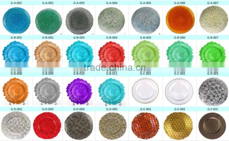 GRS Newest Elegant Blue Diamonds charger plates.