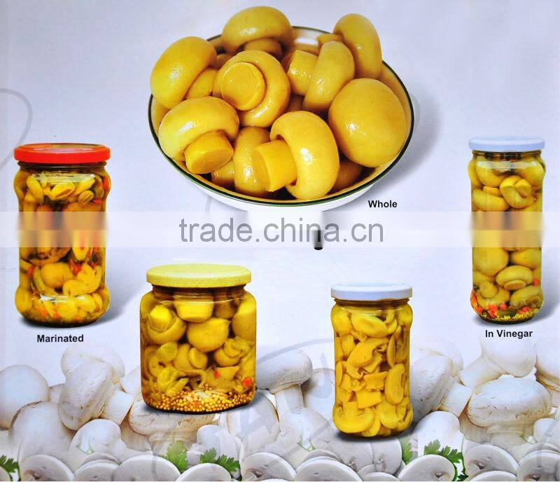 canned food 30% whole slice Mushroom In Glass Jar p&s 314ml/580ml/720ml