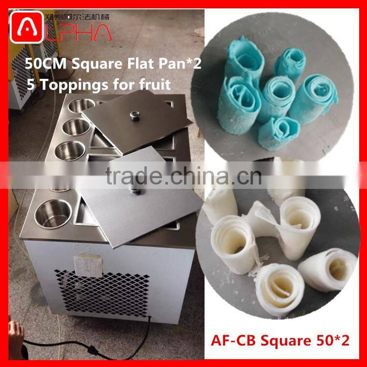 Thailand Style Fried Ice Cream Machine/ Fried Ice Cream Roll Machine/Flat Pan Fried Ice Cream Machine