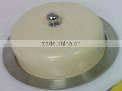 Round Stainless steel butter dish with lid -spray-paint color