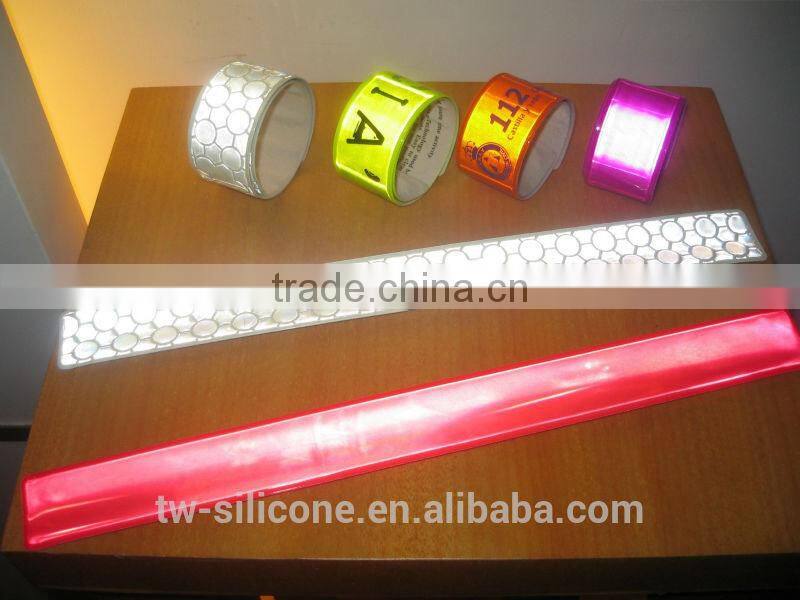 reflective pvc bracelet customized pvc band