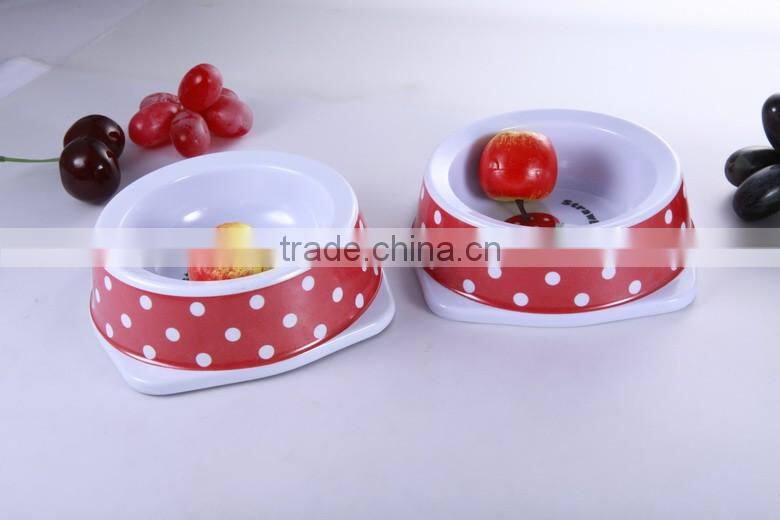 New design 100% melamine pet bowl/ Cow pattern melamine pet bowl yorkshire canary birds