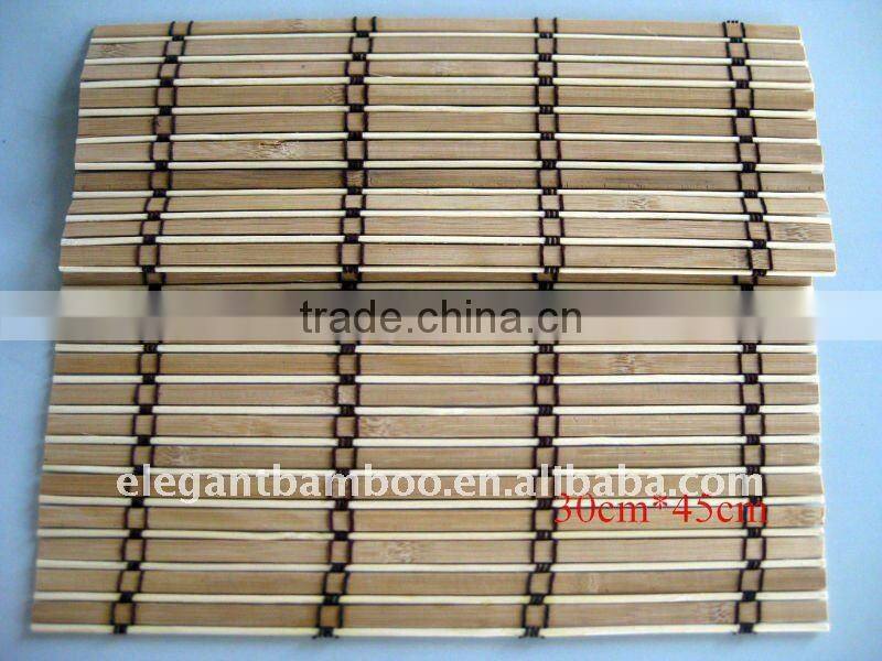colored bamboo sushi mat(white and carbonized)