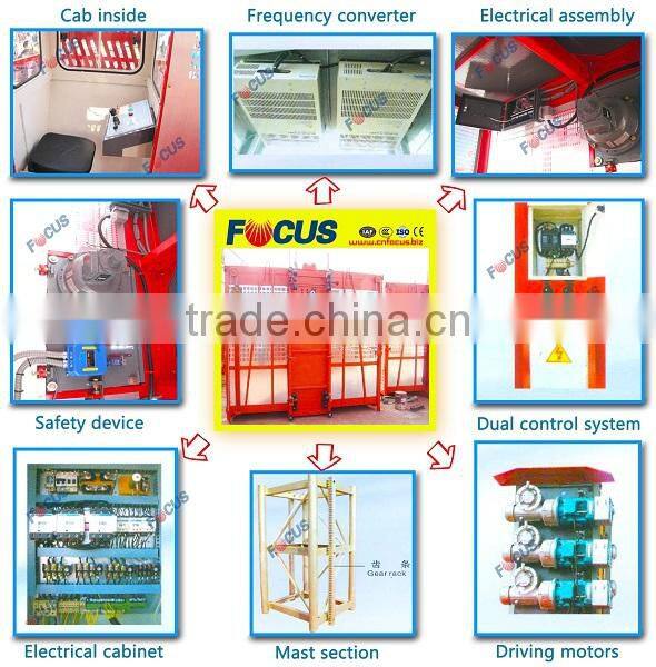 Reliable performance sc200/200 construction hoist