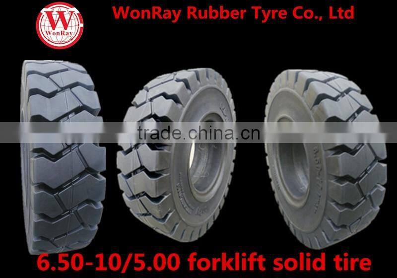 Best selling and popular 6.50-10 forklift solid tires for warehouse