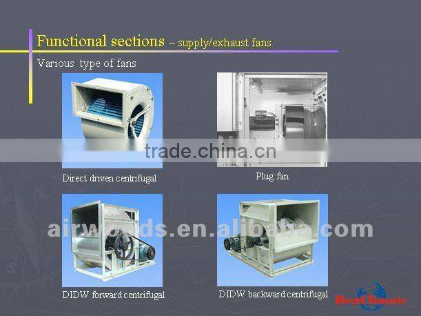 AHU use in center air conditioning system