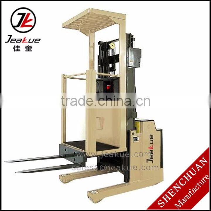 1T 4.5m Electric stacker with Platform Forklift Order Picker