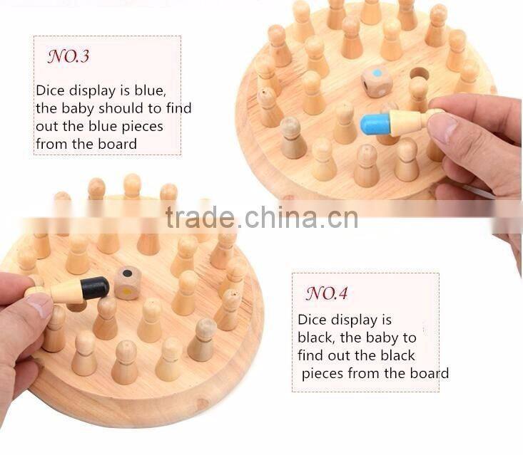 OEM custom kids intelligence wooden education toy play chess game