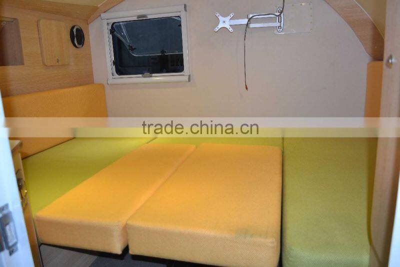 Hot selling fibber glass mini caravan trailer