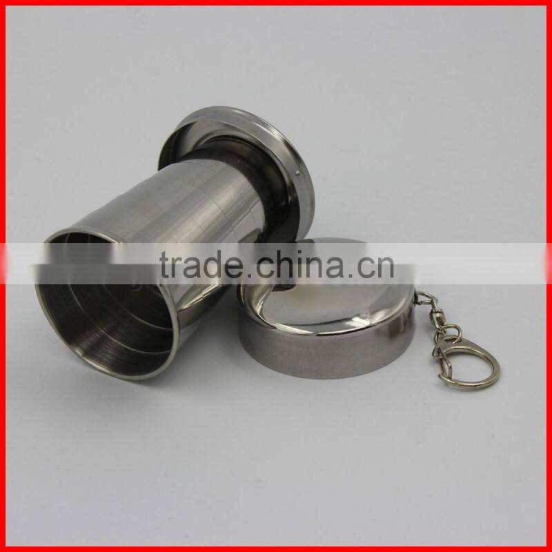 Wholesale stainless steel folding cup folding telescopic cup outdoor folding cup 304 folding cup camping climbing on foot