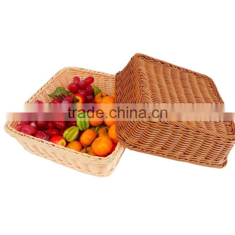 S&D Household accessories wicker crafts Natural poly rattan wholesale fruit baskets