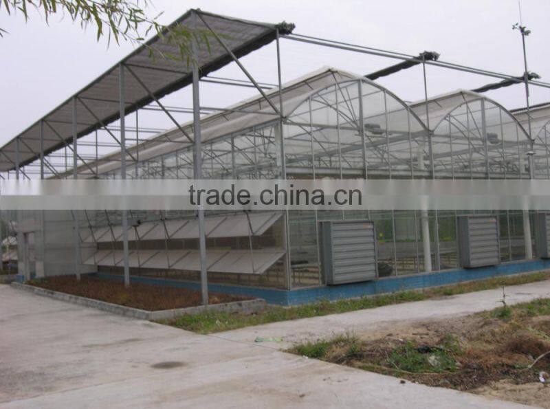 Gutter height commercial polycarbonate greenhouse for used