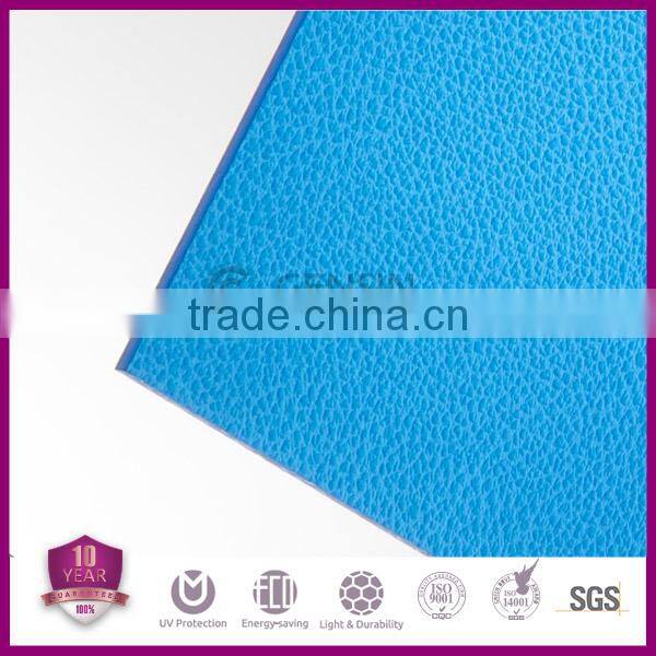 hot selling litch surface polycarbonate embossed sheet price