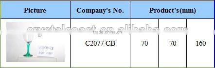 Promotional handmade ballon wine glass with painting colored stem