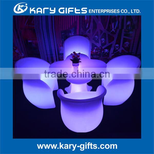 DMX Lighting Glowing Table Dinning/Table Sets/Plastic Dinning Table
