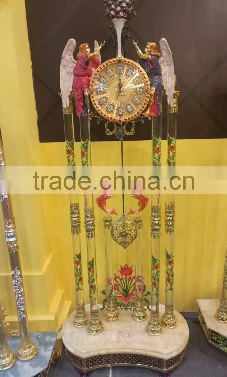 Nouveau Angel Floor Clock, Wedding Clock, Decorative Copper Clock