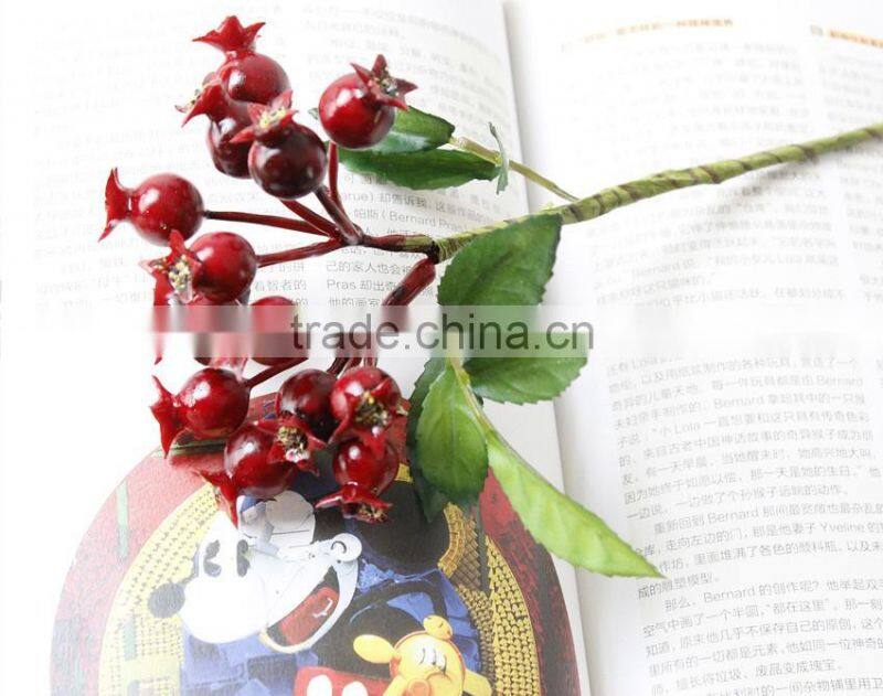 Christmas table decor plastic pomegranate decorative artificial flower making