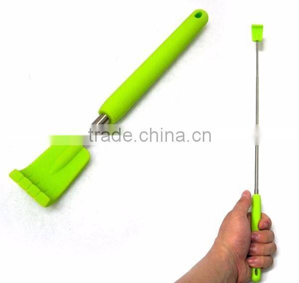 silicone telescopic back scratcher itch killer massager extendable stainless steel stick