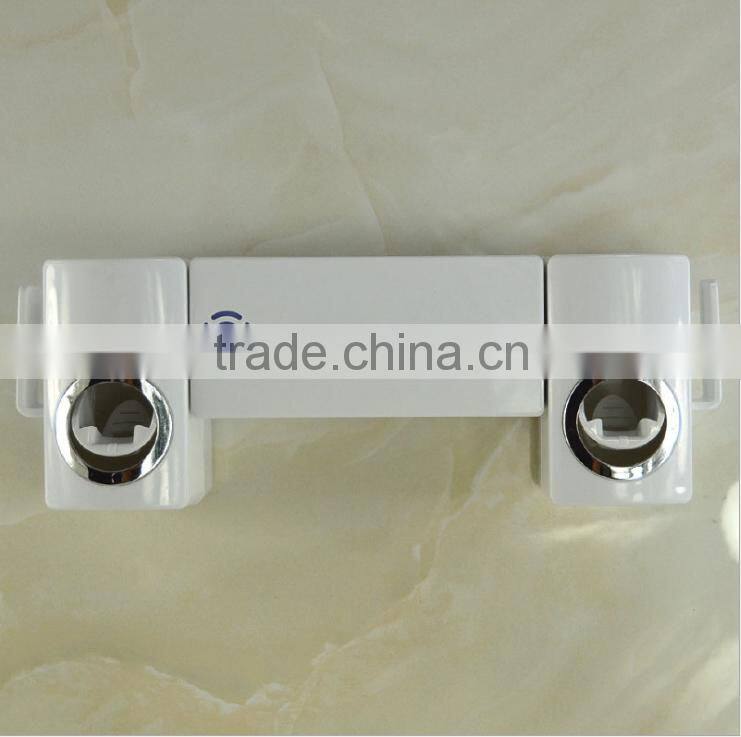 New Arrival Automatic Dual Toothpaste Holder Wall Mount UV Light Toothbrush Sterilizer Set For Wholesale