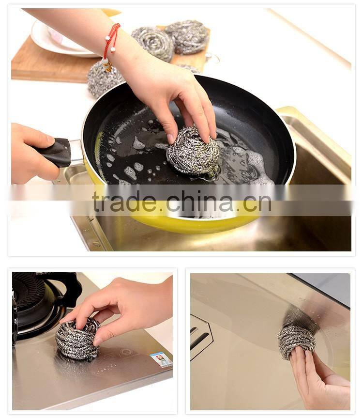 Manufacturer High Quality Kitchen Cleaning Stainless Steel Pot Scourer Cleaning Ball