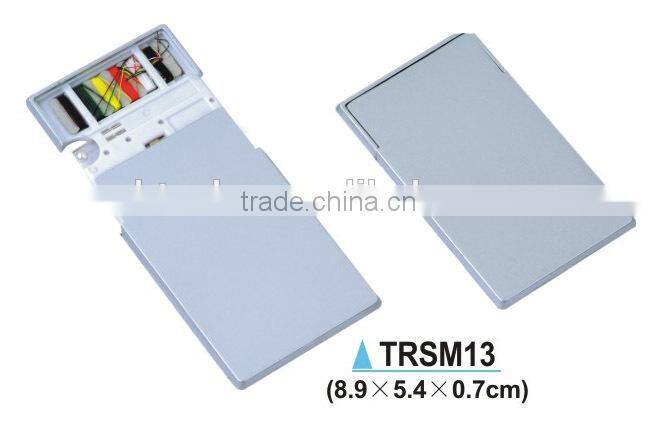 Portable plastic custom logo box packing hotel sewing tool set