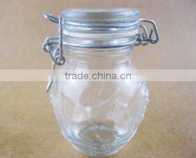 carving glass jar / storage jar