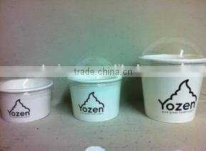 disposable printed ice cream paper cup with lid