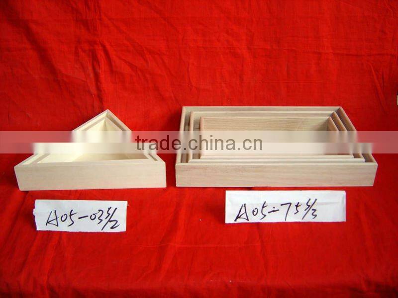 handmade small pretty poplar wooden food tray