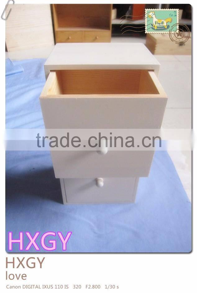 Solid wood furniture green assemble wooden cabinet with wooden drawer for home decoration design