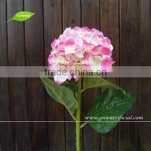 GNW FLH06 Office Christmas Ornaments White Color Fake Flower Plastic Hydrangea Indoor Landscaping