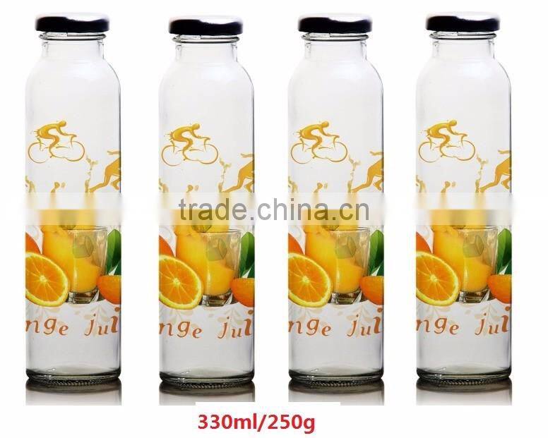 300ml 500ml 1000ml glass juice bottle milk bottle glass water bottle