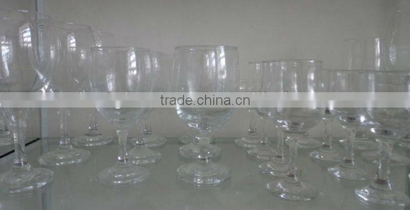 Hand-made goblet glass cup