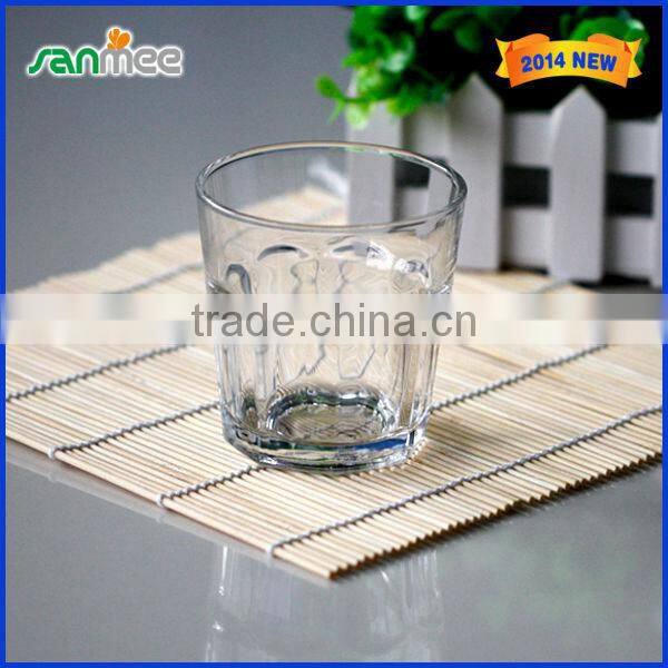 Machine Pressed Octagonal Glass Cups