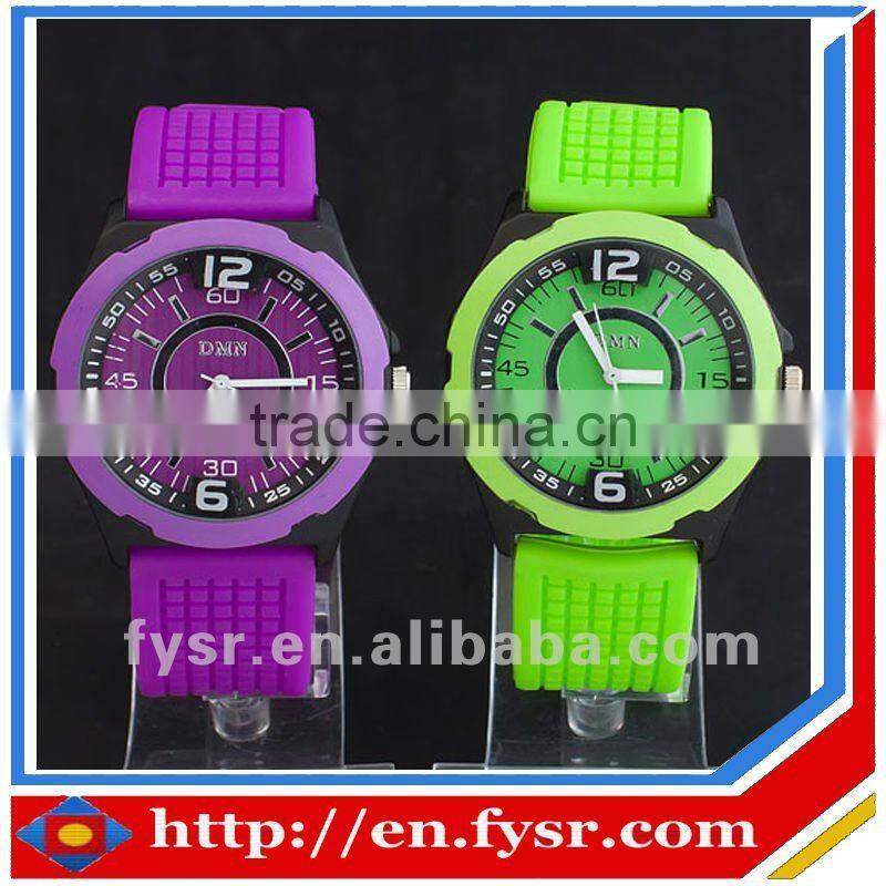 New promotion silicone quartz watches, japan movt