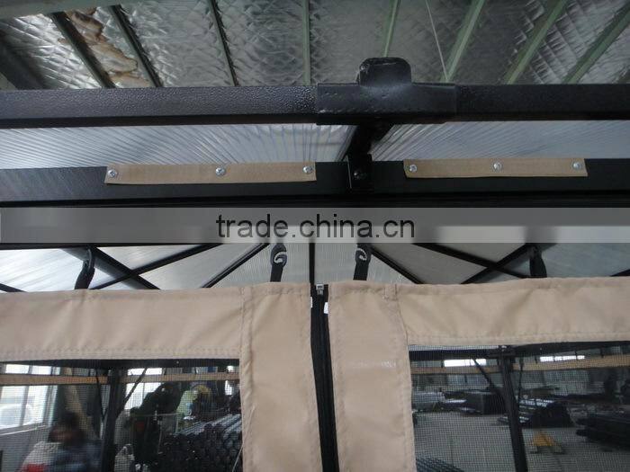 3x3M Aluminum outdoor pc roof gazebo deluxe polycarbonate gazebo