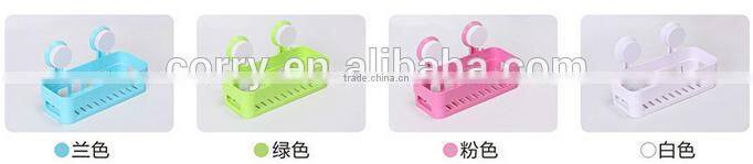 plastic storage rack/kitchen shelf with strong sucker