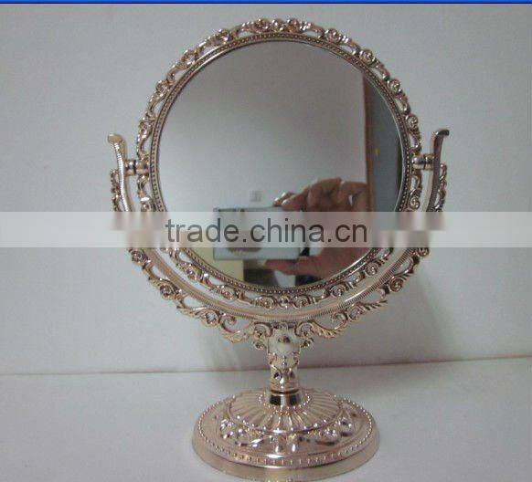Antique dressing gold table mirrors with two sides