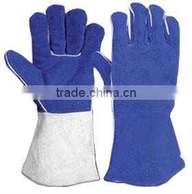 Grey cow split leather welding hand gloves ZM50-H